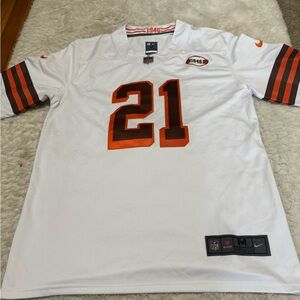 Nike MenWhite and Brown Football Jersey